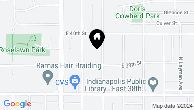 Map of 3918 N Butler Avenue, Indianapolis IN, 46226