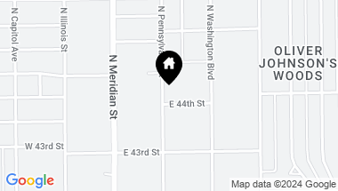 Map of 4409 N Pennsylvania Street, Indianapolis IN, 46205