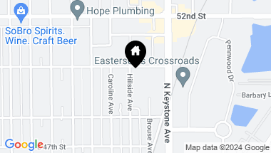Map of 5029 Hillside Avenue, Indianapolis IN, 46205