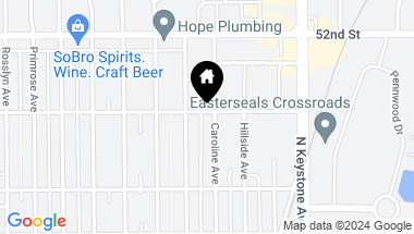 Map of 5042 Caroline Street, Indianapolis IN, 46205