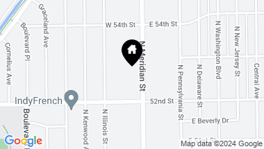 Map of 5250 N Meridian Street, Indianapolis IN, 46208