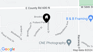 Map of 5828 Mimosa Drive, Indianapolis IN, 46234
