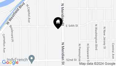 Map of 5330 N Meridian Street, Indianapolis IN, 46208