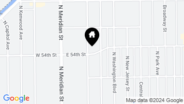 Map of 5401 N Pennsylvania Street, Indianapolis IN, 46220