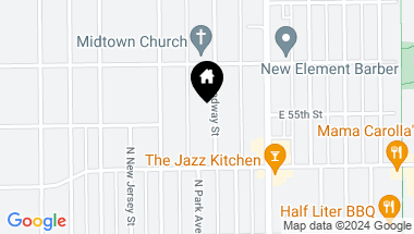 Map of 5506 Broadway Street, Indianapolis IN, 46220