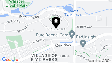 Map of 13348 W 87th Ter, Arvada CO, 80005