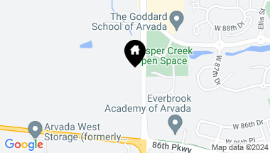 Map of 8661 Indiana Street, Arvada CO, 80007