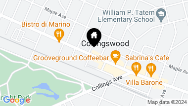 Map of 579 Haddon Ave, Collingswood NJ, 08108