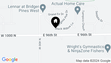 Map of 15919 Black Willow Lane, Fishers IN, 46040