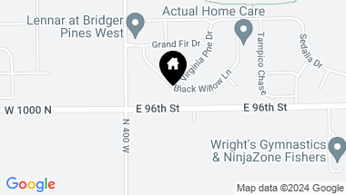 Map of 15895 Black Willow Lane, Fishers IN, 46040