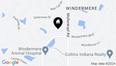 Map of 10589 Greenway Drive, Fishers IN, 46037