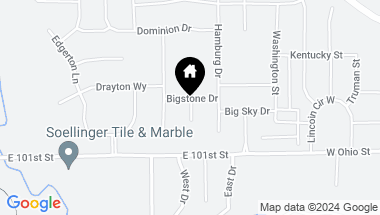 Map of 10294 Dryden Court, Fishers IN, 46040