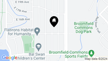 Map of 1432 Dover St, Broomfield CO, 80020