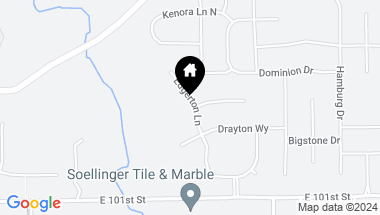 Map of 10216 Edgerton Lane, Fortville IN, 46040