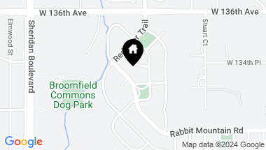 Map of 4637 Rabbit Mountain Rd, Broomfield CO, 80020