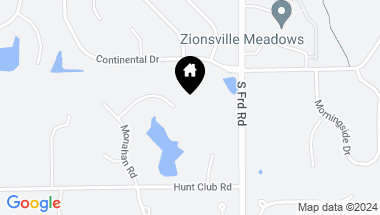 Map of 90 Clifden Pond Road, Zionsville IN, 46077