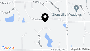 Map of 72 Clifden Pond Road, Zionsville IN, 46077