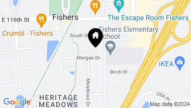 Map of 8748 Morgan Drive, Fishers IN, 46038
