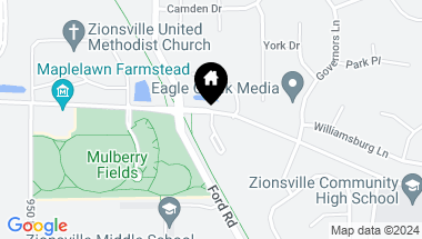 Map of 5370 Pembridge Lane, Zionsville IN, 46077