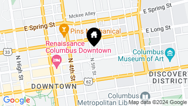 Map of 84 N 5th Street, Columbus OH, 43215
