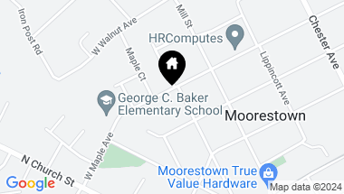 Map of 104 W Maple Ave, Moorestown NJ, 08057