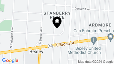 Map of 64 Stanbery Avenue, Bexley OH, 43209