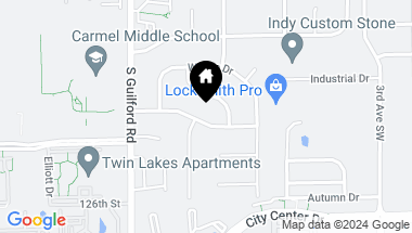 Map of 732 College Way, Carmel IN, 46032