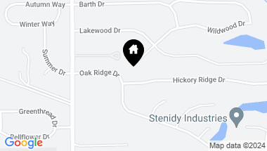 Map of 9956 Hickory Ridge Drive, Zionsville IN, 46077