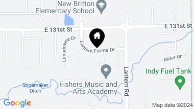 Map of 8629 Lantern Farms Drive, Fishers IN, 46038