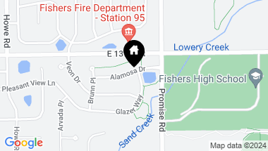 Map of 13042 Glazer Way, Fishers IN, 46038