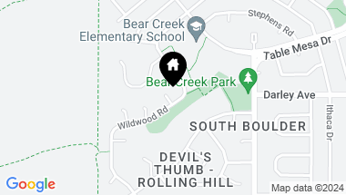 Map of 1115 Wildwood Rd, Boulder CO, 80305