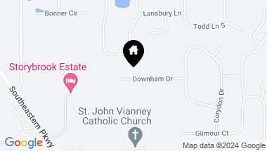 Map of 15112 Downham Drive, Fishers IN, 46037