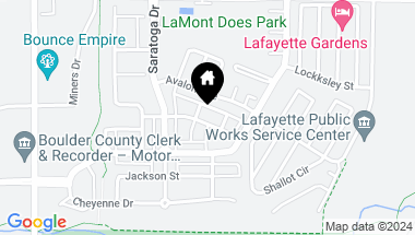 Map of 645 Rawlins Way, Lafayette CO, 80026