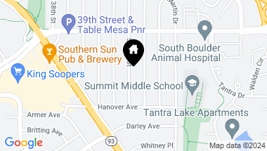 Map of 650 S 43rd St, Boulder CO, 80305