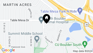 Map of 4710 Table Mesa Dr, Boulder CO, 80305