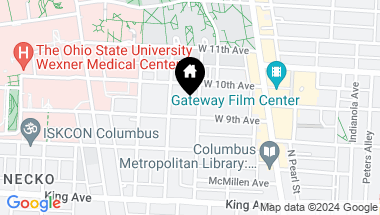 Map of 122 W 9th Avenue, 28, Columbus OH, 43201