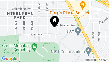 Map of 345 22nd St, Boulder CO, 80302