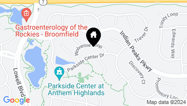 Map of 3457 Parkside Center Dr, Broomfield CO, 80023