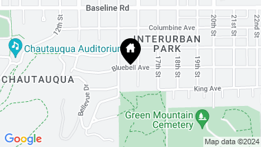 Map of 1550 Bluebell Ave, Boulder CO, 80302