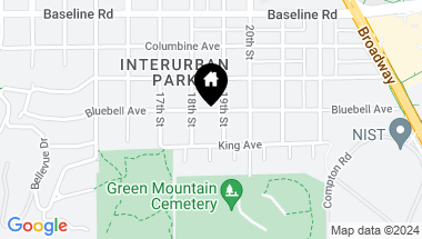 Map of 1860 Bluebell Avenue, Boulder CO, 80302