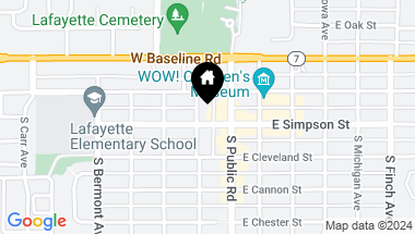 Map of 107 W Simpson St, Lafayette CO, 80026