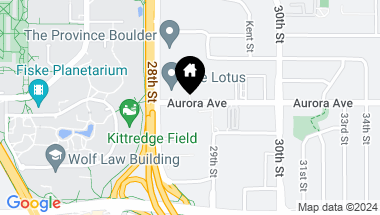 Map of 2850 E Aurora Ave 110, Boulder CO, 80303