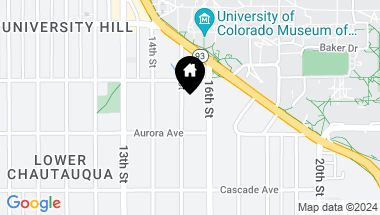 Map of 940 15th St, Boulder CO, 80302