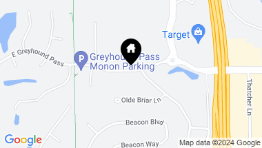 Map of 1299 Greyhound Pass E, Carmel IN, 46032