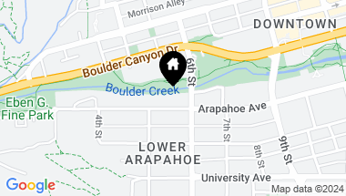 Map of 549 Arapahoe Ave, Boulder CO, 80302