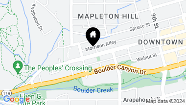 Map of 487 Pearl Street, Boulder CO, 80302