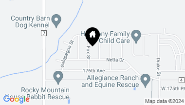 Map of 17784 Fox St, Broomfield CO, 80023