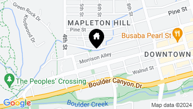 Map of 520 Spruce Street, Boulder CO, 80302