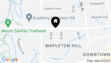 Map of 520 Mapleton Ave, Boulder CO, 80304
