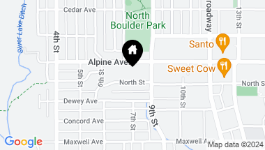 Map of 707 North St, Boulder CO, 80304